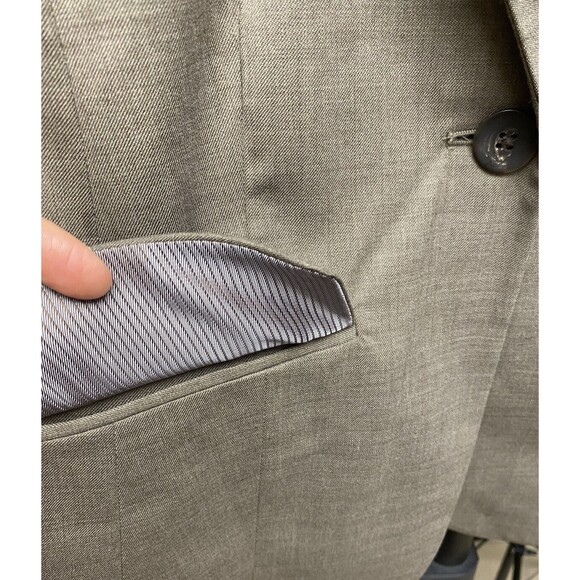Vtg Eddie Bauer Size 8P 98% Wool Career Jacket Blazer Grayish Beige Preppy - Picture 7 of 10